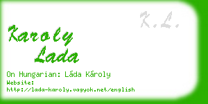 karoly lada business card